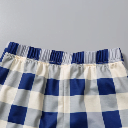 2pcs Toddler Boy Playfyl Lion Letter Print Tee and Plaid Shorts Set - Image 5