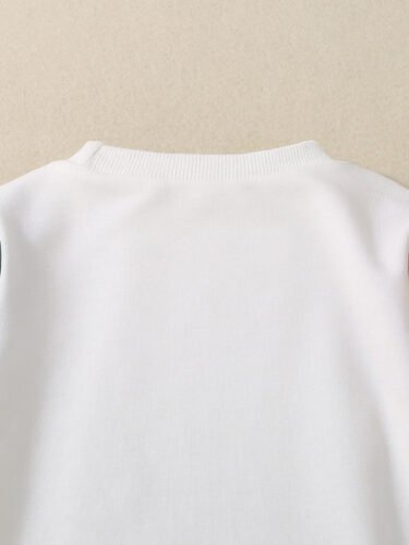 Cross-border infant girl resurrection rabbit print pink green color-blocked long-sleeved triangle ha - Image 5