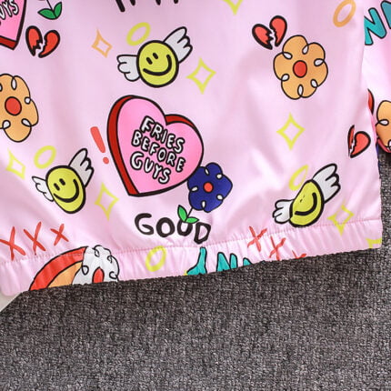 children's jacket new children's full print cartoon unicorn jacket girl jacket cardigan windproof - Image 10