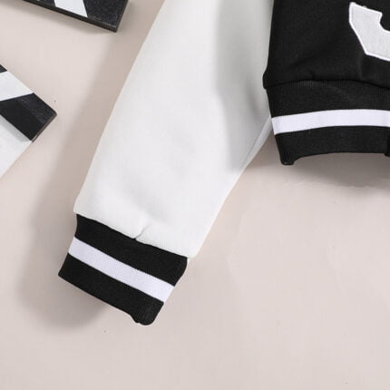 Cross-border children's clothing  new children's version long-sleeved letter print cardigan top girls' coat - Image 6