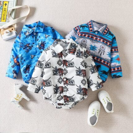 Cross-border 3-24m baby bag fart clothes for newborns toddler clothes long sleeves clothes triangle climbing baby one-piece clothes