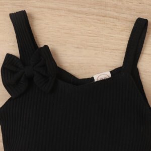 Children's clothing, spring and summer bows, suspenders, buttons, short skirts, two-piece trendy children's suits - Image 4