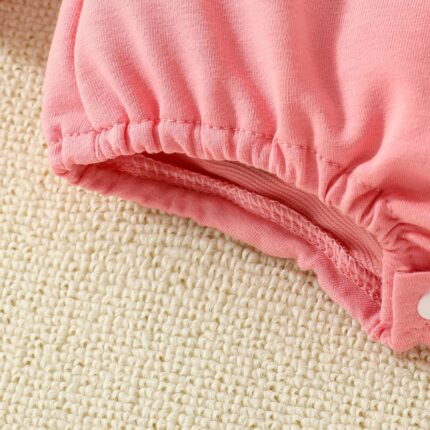 Foreign trade European and American infant LOVE embroidered long-sleeved Harbin clothes spring and autumn new home triangle climbing suit jumpsuit - Image 7