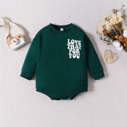 Baby onesies, cotton boneless letters, spring and summer baby long sleeve air-conditioned clothes, clothes newborn clothes - Image 3