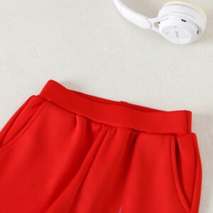 Autumn and winter casual fashion versatile solid color fluorescent spider suit for children two-piece suit - Image 4