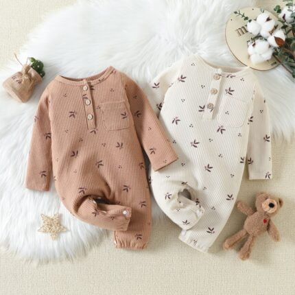 New Baby Clothes Baby One-Piece Long Sleeve Newborn Clothes Crawl Clothes