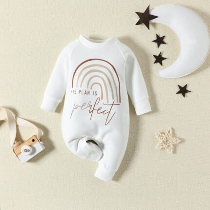 Baby onesies, spring and autumn cotton newborns, clothes, male and female baby long-sleeved climbing clothes, spring clothes, outgoing clothes