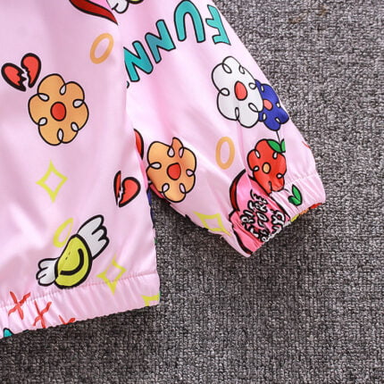 children's jacket new children's full print cartoon unicorn jacket girl jacket cardigan windproof - Image 12