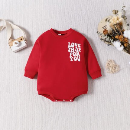 Baby onesies, cotton boneless letters, spring and summer baby long sleeve air-conditioned clothes, clothes newborn clothes - Image 2