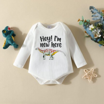 baby clothes dinosaur cartoon print baby set baby long sleeve - Image 4