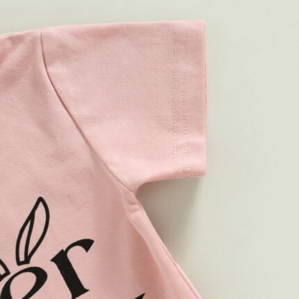 Foreign trade new Easter children's suit, spring children's clothes, girls' T-shirt + shorts, two-piece suit, baby foreign summer dress - Image 10