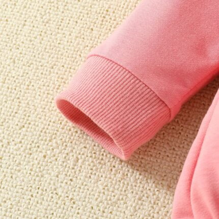 Foreign trade European and American infant LOVE embroidered long-sleeved Harbin clothes spring and autumn new home triangle climbing suit jumpsuit - Image 6