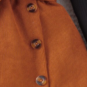 Children's clothing fashion girls autumn and winter suits, solid color long-sleeved tops + corduroy skirts with belts - Image 8
