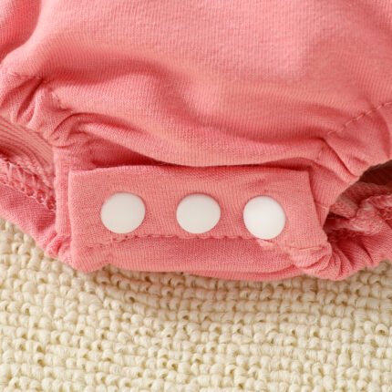 Foreign trade European and American infant LOVE embroidered long-sleeved Harbin clothes spring and autumn new home triangle climbing suit jumpsuit - Image 8