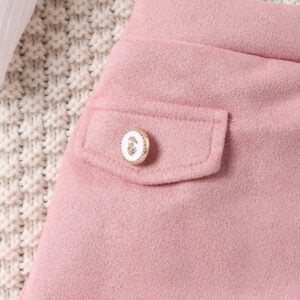 Children's clothing version of winter small fragrance style knitting cross design long sleeves tweed short skirt hat tide fan girl suit - Image 10