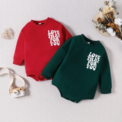 Baby onesies, cotton boneless letters, spring and summer baby long sleeve air-conditioned clothes, clothes newborn clothes