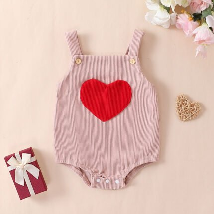 Cross-border infant baby girl baby corduroy suspender triangle dress - Image 3