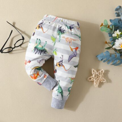 baby clothes dinosaur cartoon print baby set baby long sleeve - Image 9