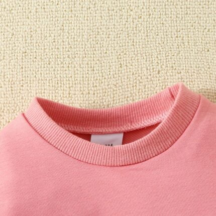 Foreign trade European and American infant LOVE embroidered long-sleeved Harbin clothes spring and autumn new home triangle climbing suit jumpsuit - Image 4