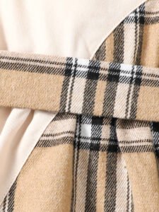 New Summer Girls Sweet Color-Blocked Plaid Strap Bow Dress - Image 7