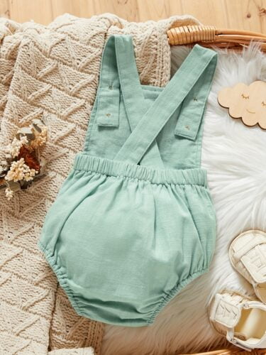 Baby Girls Cute Floral Embroidery Sleeveless Onesie Clothes - Image 3