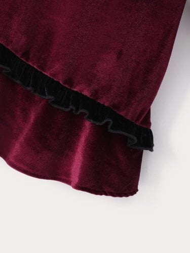 Girls New Popular Solid Color Long sleeved V-neck Fashion Princess Lace Dress for Children - Image 4
