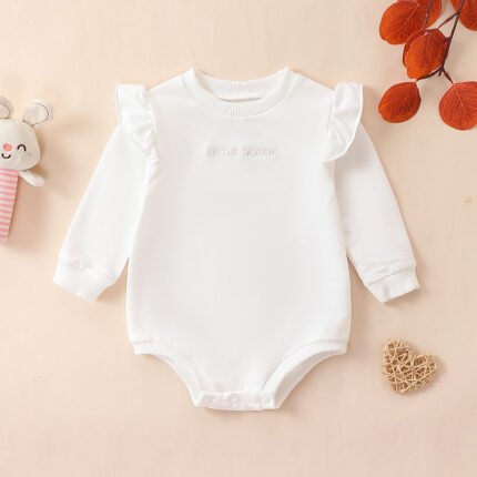 Cross border baby girl letter print little sister long sleeved sweater - Image 3