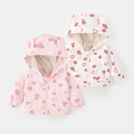 Girls' Jacket New Jacket  Baby Girl Jacket Kids Hooded Jacket