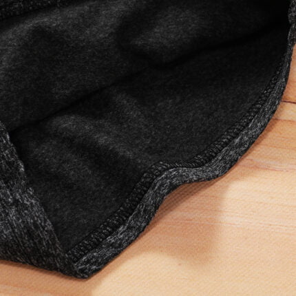 New Boys' Casual Set with Multi color Embroidered Checker Panel Long Sleeved Dark Grey Plush Lapel Two piece Set - Image 6