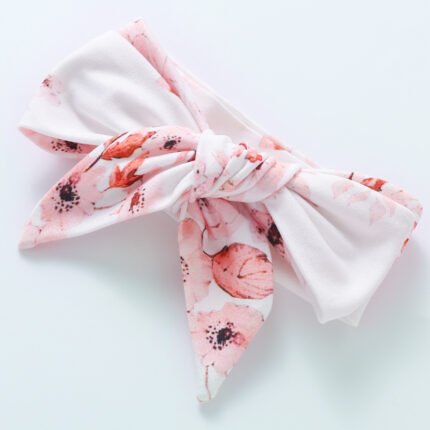 Cross border new peach blossom pattern triangle jumpsuit+peach pleated skirt+headwear three piece set - Image 3