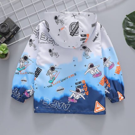 Boy's Handsome Spaceman Children's Windbreaker New Medium and Big Boys Jacket - Image 4