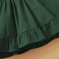 Girls Foreign Trade Girl Baby Solid Color Short sleeved Top + Suspended Dress Two Piece Set - Image 6