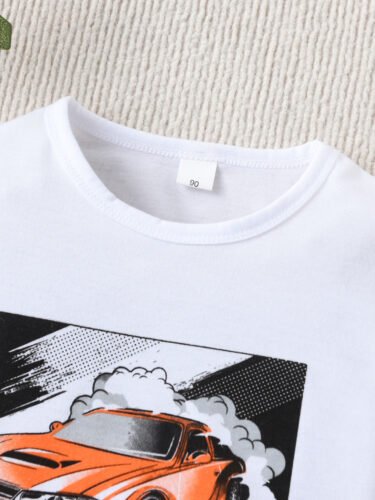 Children's clothing wholesale summer European and American children boys and girls short sleeve suits children's suits - Image 3