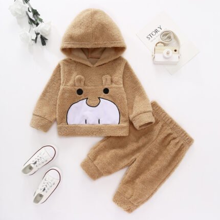 Cross border New Boys' Infant Hoodie+Pants Set