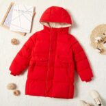 Hooded Bomber Jacket - Red