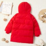 Hooded Bomber Jacket - Red - Image 3