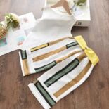 2-piece Baby / Toddler Girl Stylish Colorblock Striped Top And Pants Set - Image 3
