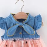 Baby Star Embroidered Denim Dresses - Image 4