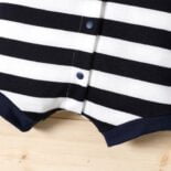 Baby Boy Print/Striped Short-sleeve Snap Romper - Image 4