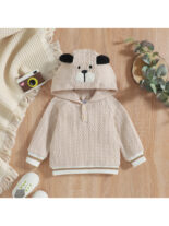 aby Girls Boys Trousers Suit Long Sleeve Cartoon Dog Hooded Tops Elastic Waist Suspender Pants - Image 5