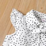 Toddler Girl Polka Dot Fluttersleeve Button Design Suspender - Image 4