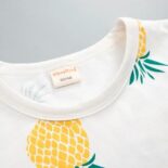 Pineapple Print Short-sleeve Tee And Shorts Set - Image 5