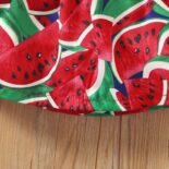 Girl Watermelon Print Sleeveless Ruffle Dress & Headband Set - Image 5