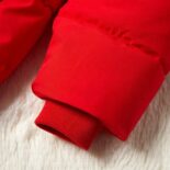 Hooded Bomber Jacket - Red - Image 5