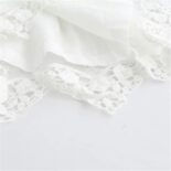 Toddler Girl Pretty Solid Floral Lace Decor Longsleeve Dress - Image 4