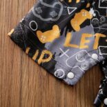 Baby Allover Gamepad & Letter Print Faux-two Short Sleeve - Image 5