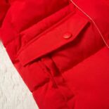 Hooded Bomber Jacket - Red - Image 6