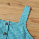 Kid Girl Polka Dots Button Design Ruffle Camisole - Image 5