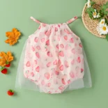 Baby Romper Sleeveless with a cheerful design that is perfect for summer.