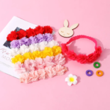 White Girls Headband With White Roses